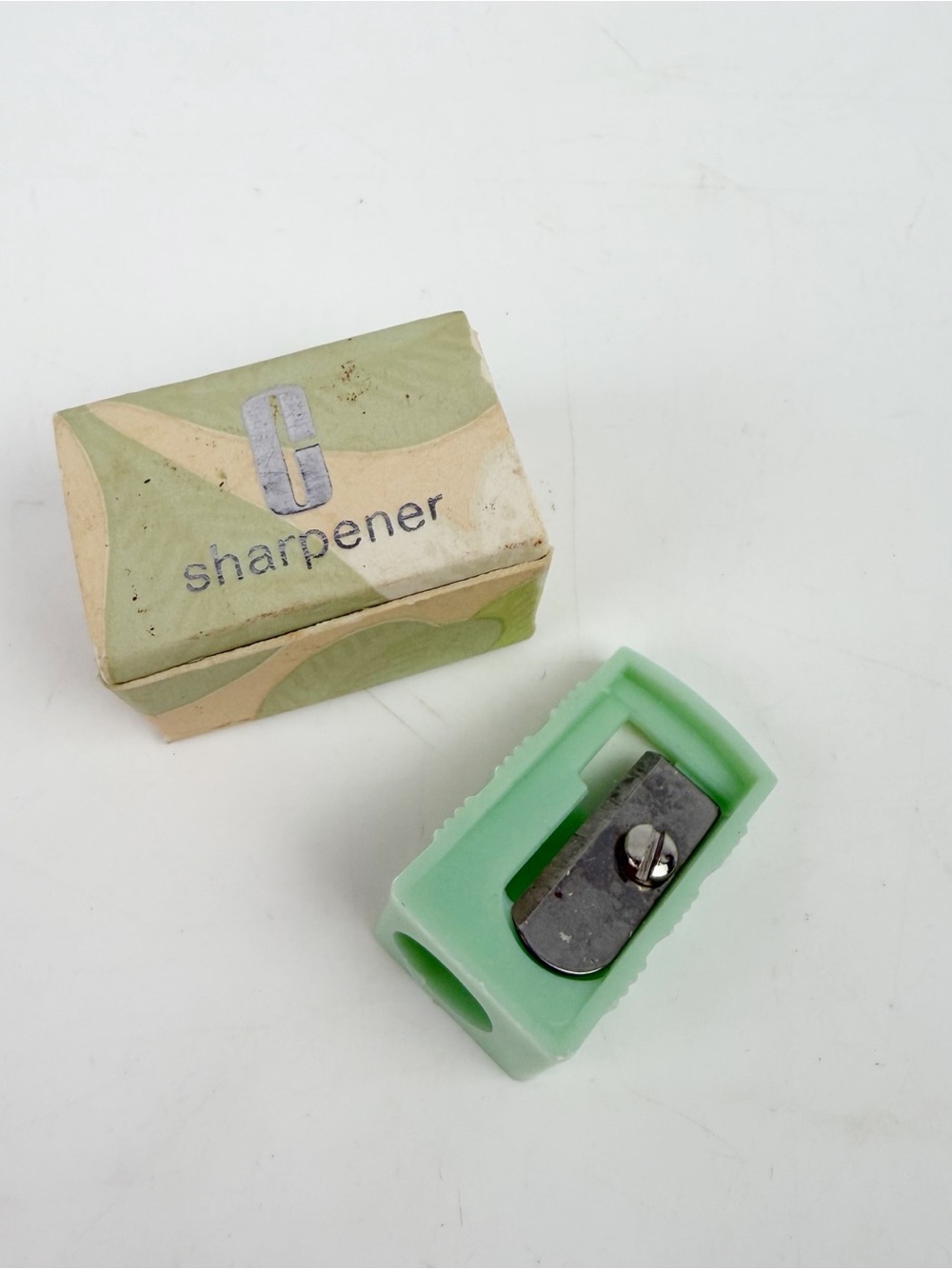 Vtg 80s Clinique Eye & Lip Pencil Sharpener West Germany Green New Box Wear